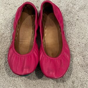 Tieks Hot Pink Leather flats Size 8
